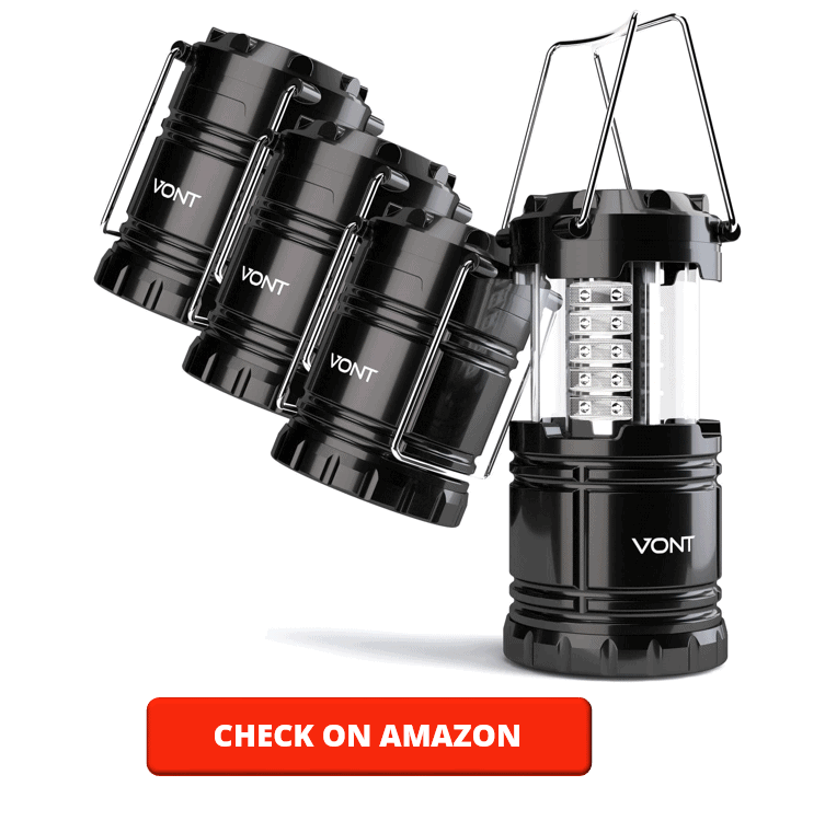 Vont 4 Pack LED Camping Lantern For Outages & Outdoor Campaigning