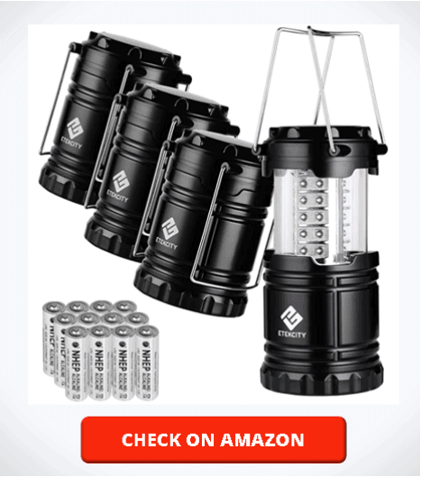 Etekcity Lantern Camping Lantern Battery Powered Lights for Power Outages, Home Emergency, Camping, Hiking, Hurricane, A Must Have Camping Accessories