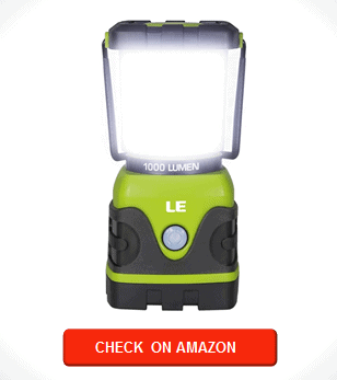 LE LED Camping Lantern, Battery Powered LED with 1000LM, 4 Light Modes, Waterproof Tent Light, Perfect Lantern Flashlight for Hurricane, Emergency, Survival Kits