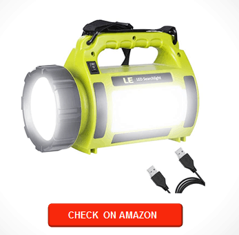 LE Rechargeable LED Camping Lantern, 1000LM, 5 Light Modes, 3600mAh Power Bank, IPX4 Waterproof, Perfect Lantern Flashlight for Hurricane Emergency, Hiking