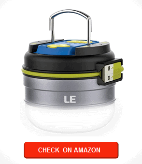 LED Camping Lantern Rechargeable, 280LM, 3 Light Modes, 3000mAh Power Bank, Waterproof, Perfect Mini Flashlight with Magnetic Base for Hurricane Emergency