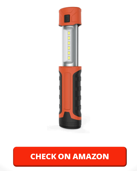 Aain LT001 COB LED Worklight, Retractable Work Llights With Magnetic Rotate Emergency Llights, Orange