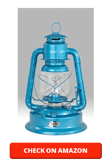 Dietz #1 Little Wizard Oil Lamp Burning Lantern Blue
