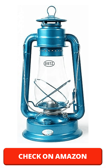 Dietz #80 Blizzard Hurricane Oil Lamp Burning Lantern Blue