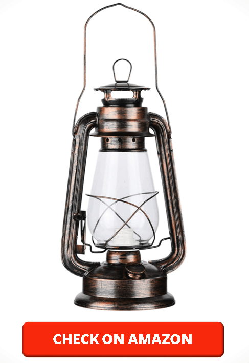 Vintage Rustic Accent Old Fashioned Electric Lantern Oil Lamp with Edison LED Bulb Bronze Rust Finish Nightstand Desk Table Lamps for Antique Designer Light Study Room Bedroom Theatre Prop