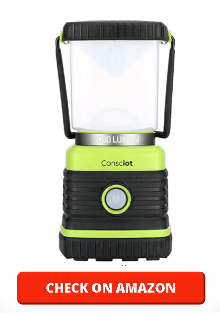 Consciot Ultra Bright LED Camping Lantern with 1000LM, D Battery Powered, 4 Light Modes, Dimmable Water-Resistant Lantern, Portable Flashlight for Camping, Hiking, Emergency, Power Outage, 2-Pack